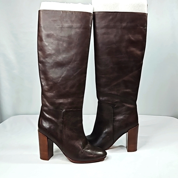 Lands End Women's Browm Leather Riding Boots Size 6 - Picture 2 of 9